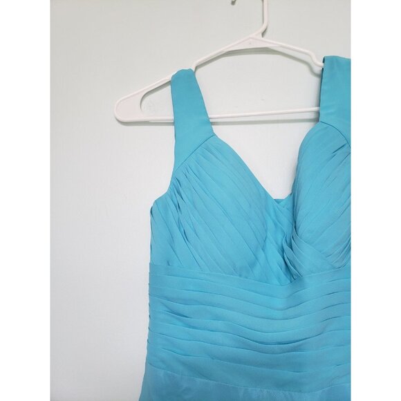Ants Womens Sz 4 Formal Dress Turquoise Sleeveless Floor Length Prom Lace Up NWT - Picture 3 of 6